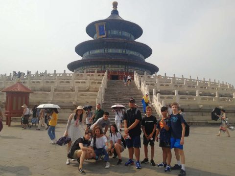 Theo and fellow LTL classmates at the Temple of Heaven