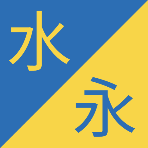 Birbirine Benzeyen Çince Karakterler– 水 / 永 – Shuǐ / Yǒng