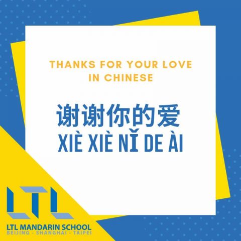 Thanks for your love in Chinese
