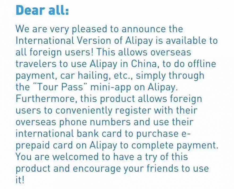 Using Alipay in China for Foreigners